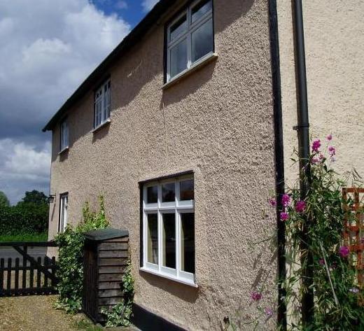 Farmhouse with old windows